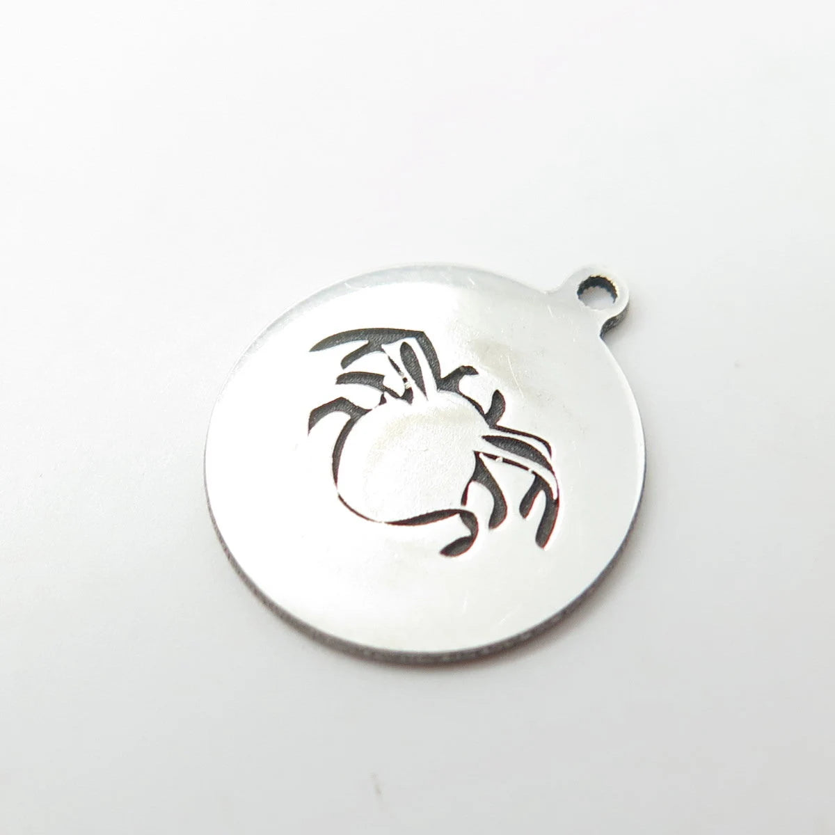 925 Sterling Silver USA Two In Town Spider Charm Pendant