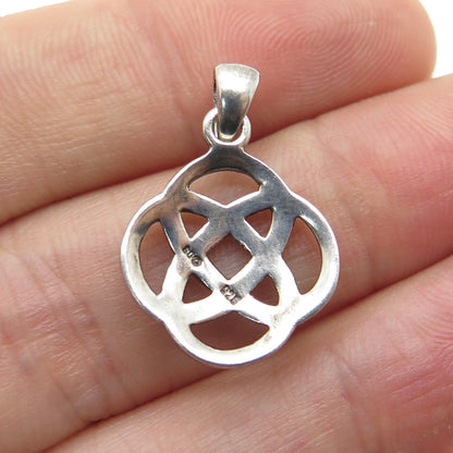 925 Sterling Silver Vintage Celtic Knot Minimalist Charm Pendant