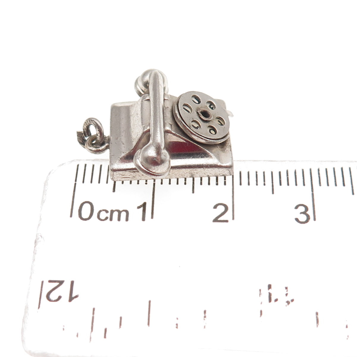 Joseph M. Shanholtz 925 Sterling Antique Art Deco Rotary Phone 3D Mini Pendant