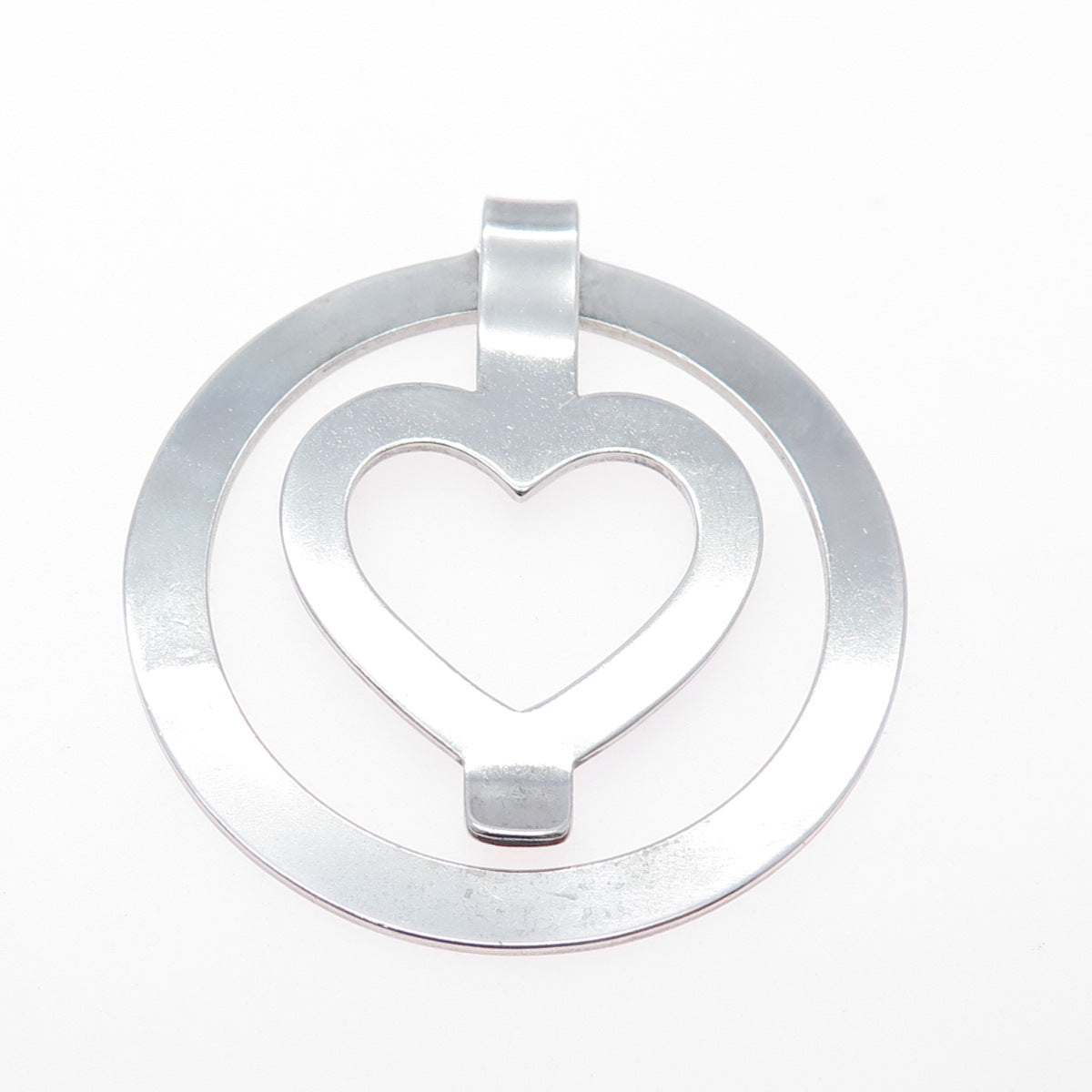 GEORG JENSEN 925S Sterling Silver Antique Denmark Heart Money Clip #390