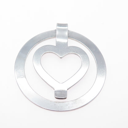 GEORG JENSEN 925S Sterling Silver Antique Denmark Heart Money Clip #390