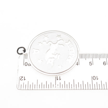 JAY POSON 925 Sterling Silver Vintage Taurus Zodiac Sign Charm Pendant