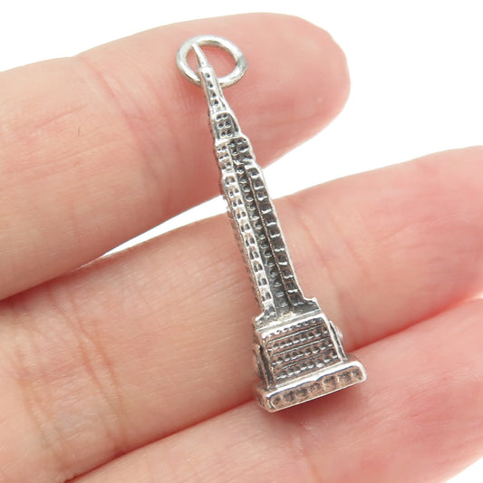 DANECRAFT 925 Sterling Silver Vintage Empire State Building Pendant