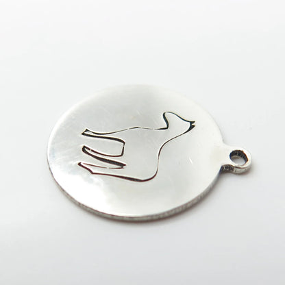 925 Sterling Silver USA Two In Town Horse Charm Pendant
