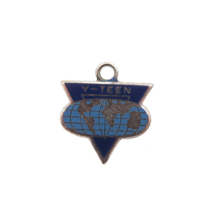 L.G. Balfour 925 Sterling Silver Vintage Enamel Y-Teen Mini Charm Pendant