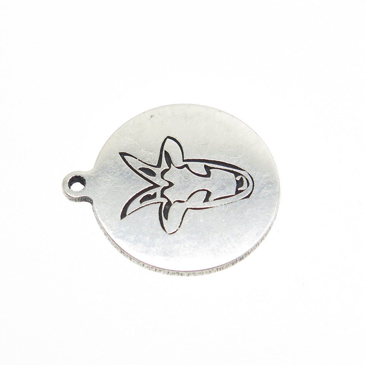 TWO IN TOWN 925 Sterling Silver USA Goat Round Charm Pendant