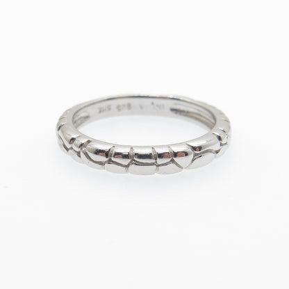 925 Sterling Silver Dragon Skin Band Ring Size 6.75