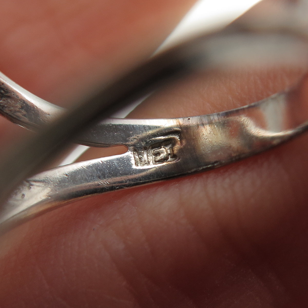 MEI 925 Sterling Silver Vintage Real Radiant-Cut Blue Topaz Ring Size 7