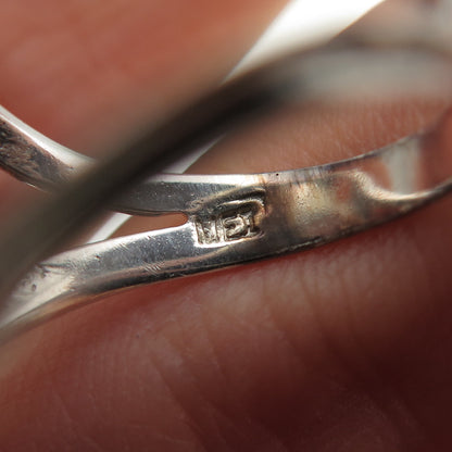 MEI 925 Sterling Silver Vintage Real Radiant-Cut Blue Topaz Ring Size 7