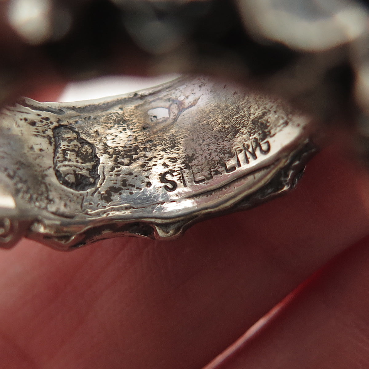 925 Sterling Silver Vintage Snake Oxidized Ring Size 8