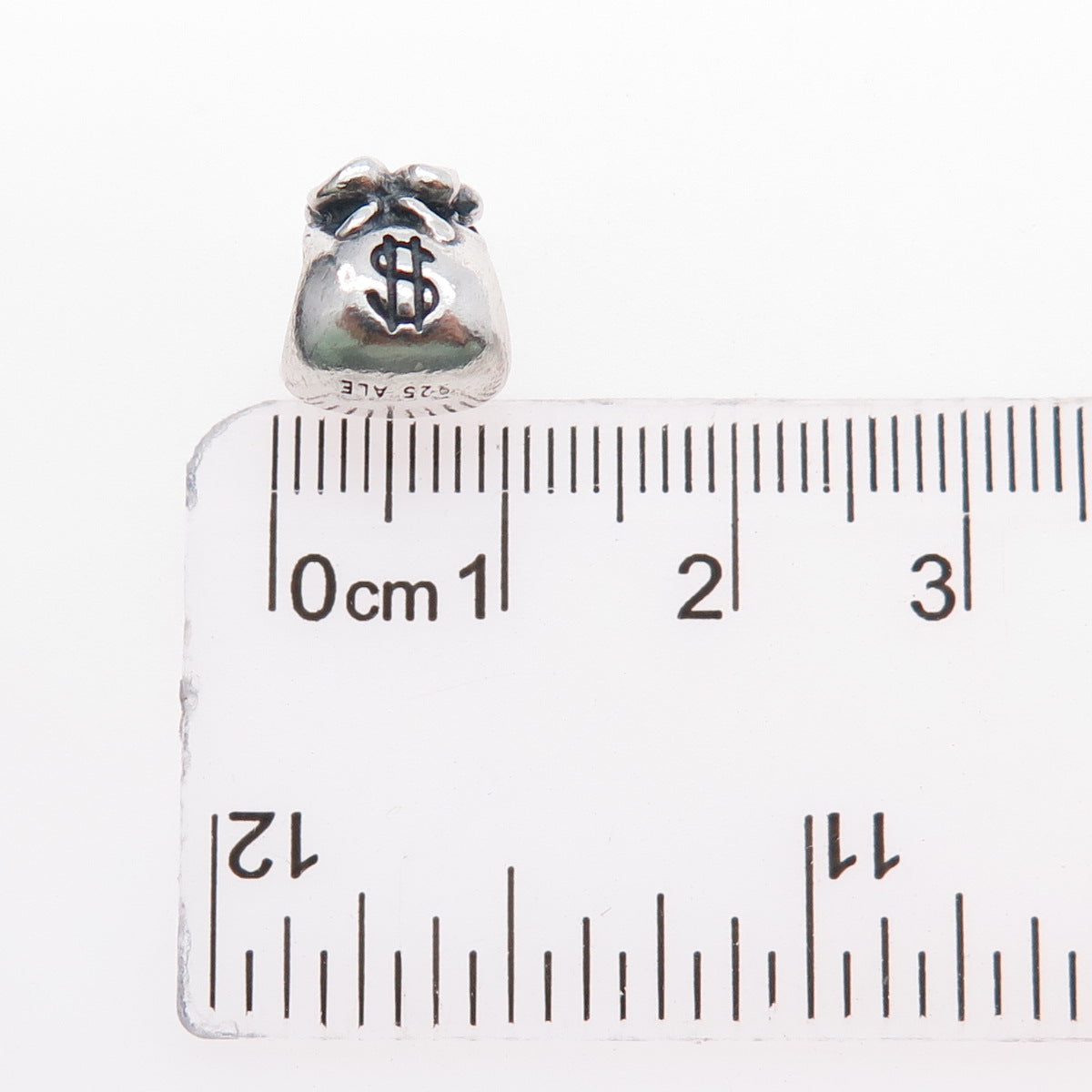 PANDORA 925 Sterling Silver Money Bag Slide Bead Charm