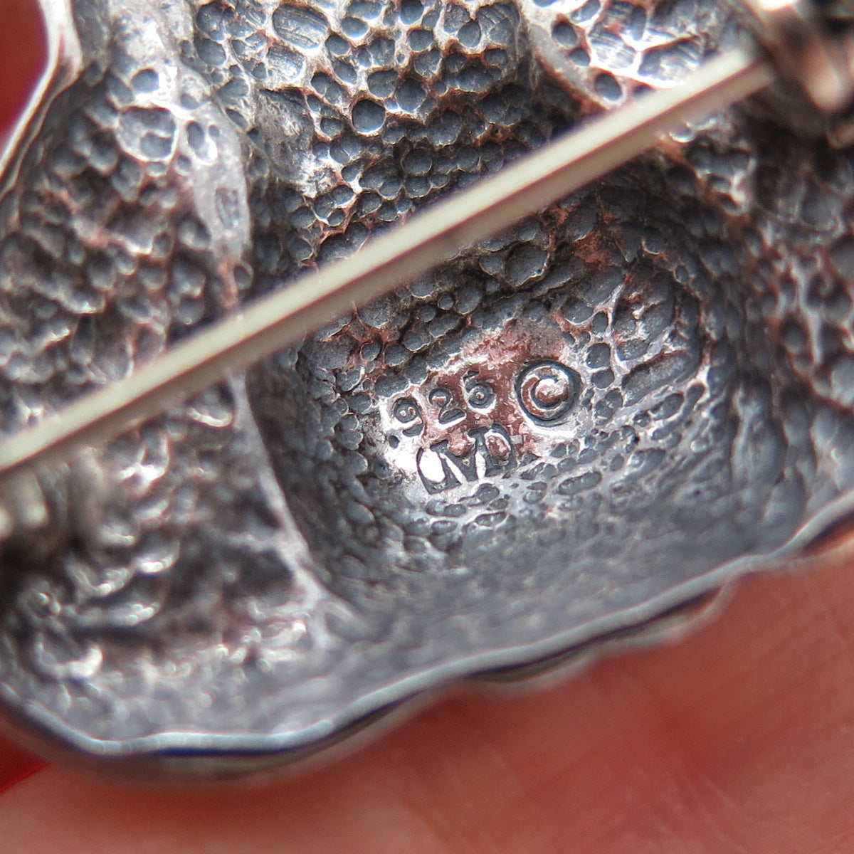 MORNING SUN 925 Sterling Silver Vintage Elephant Oxidized Pin Brooch