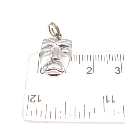 Griffith & Sons 925 Sterling Silver Vintage Tragedy Mask Mini Charm Pendant