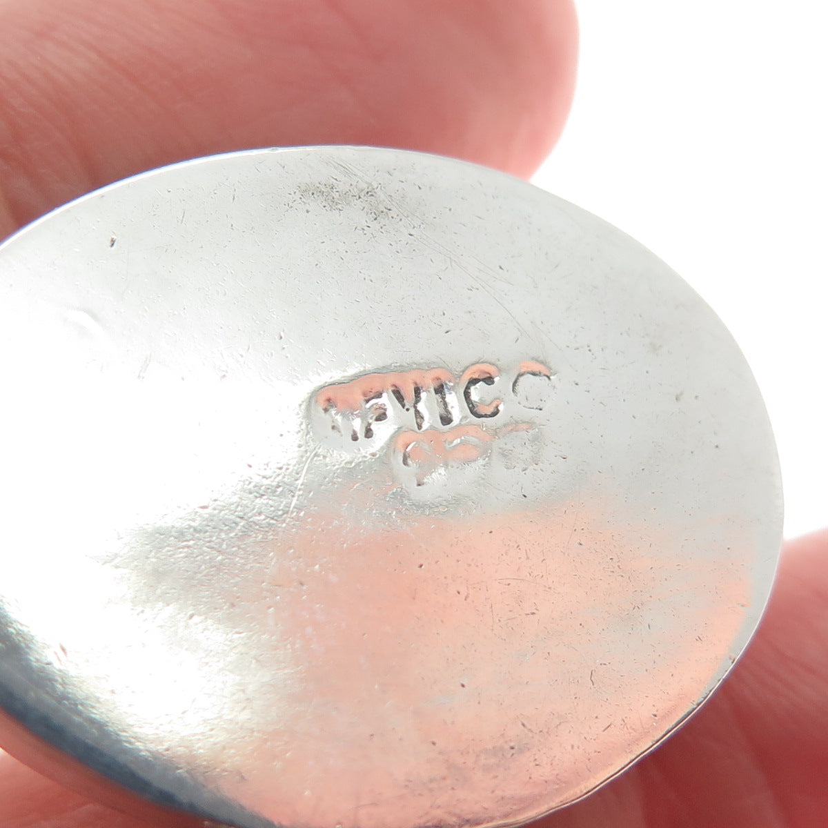 925 Sterling Silver Vintage Mexico Real Tiger Eye Gemstone Slide Pendant