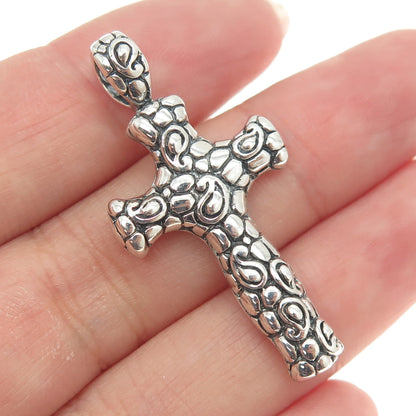 925 Sterling Silver Vintage Kali Cross Pendant