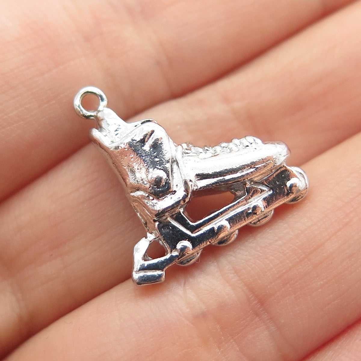 RQC REMBRANDT 925 Sterling Silver Vintage Roller Skate Shoe Charm Pendant