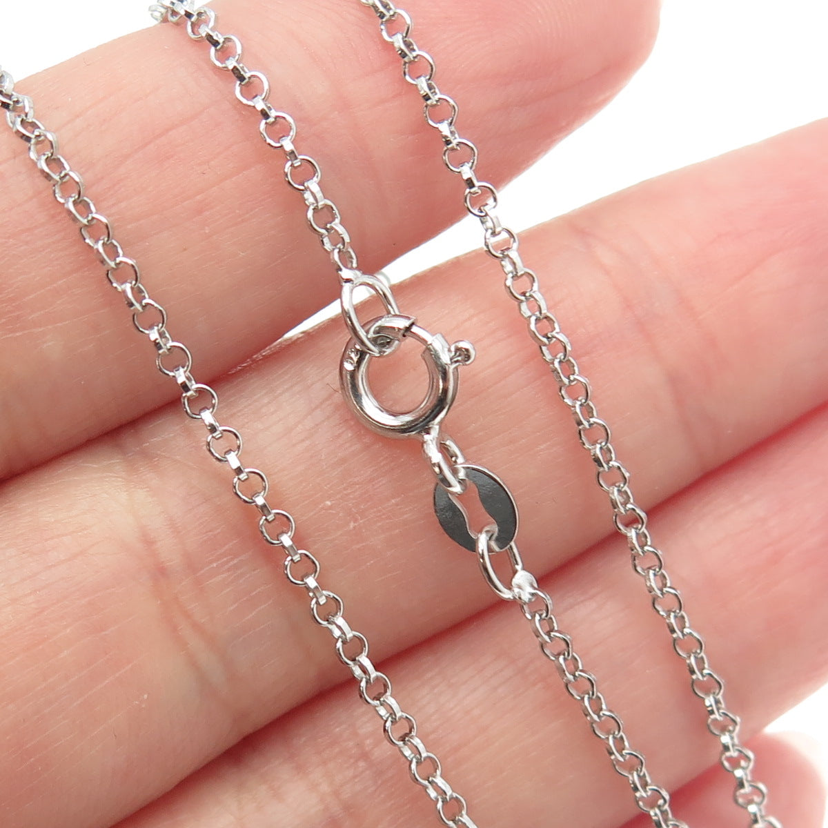 925 Sterling Silver Round-Cut C Z Drop Bolo Chain Necklace 18"