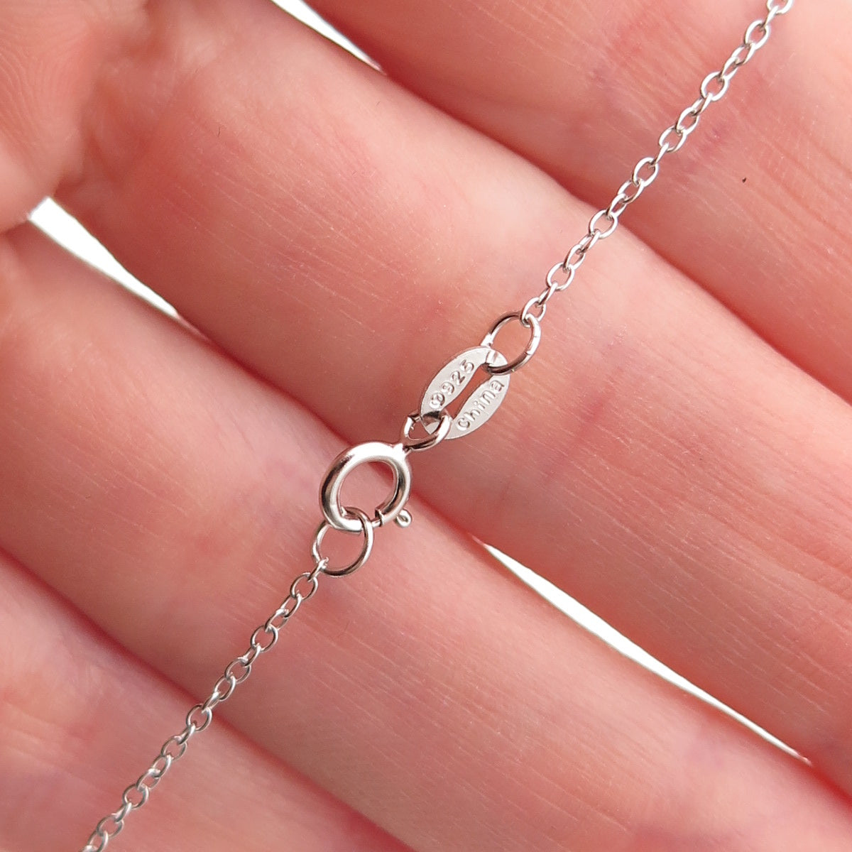 925 Sterling Silver Round-Cut C Z Circle of Life Link Cable Chain Necklace 18"