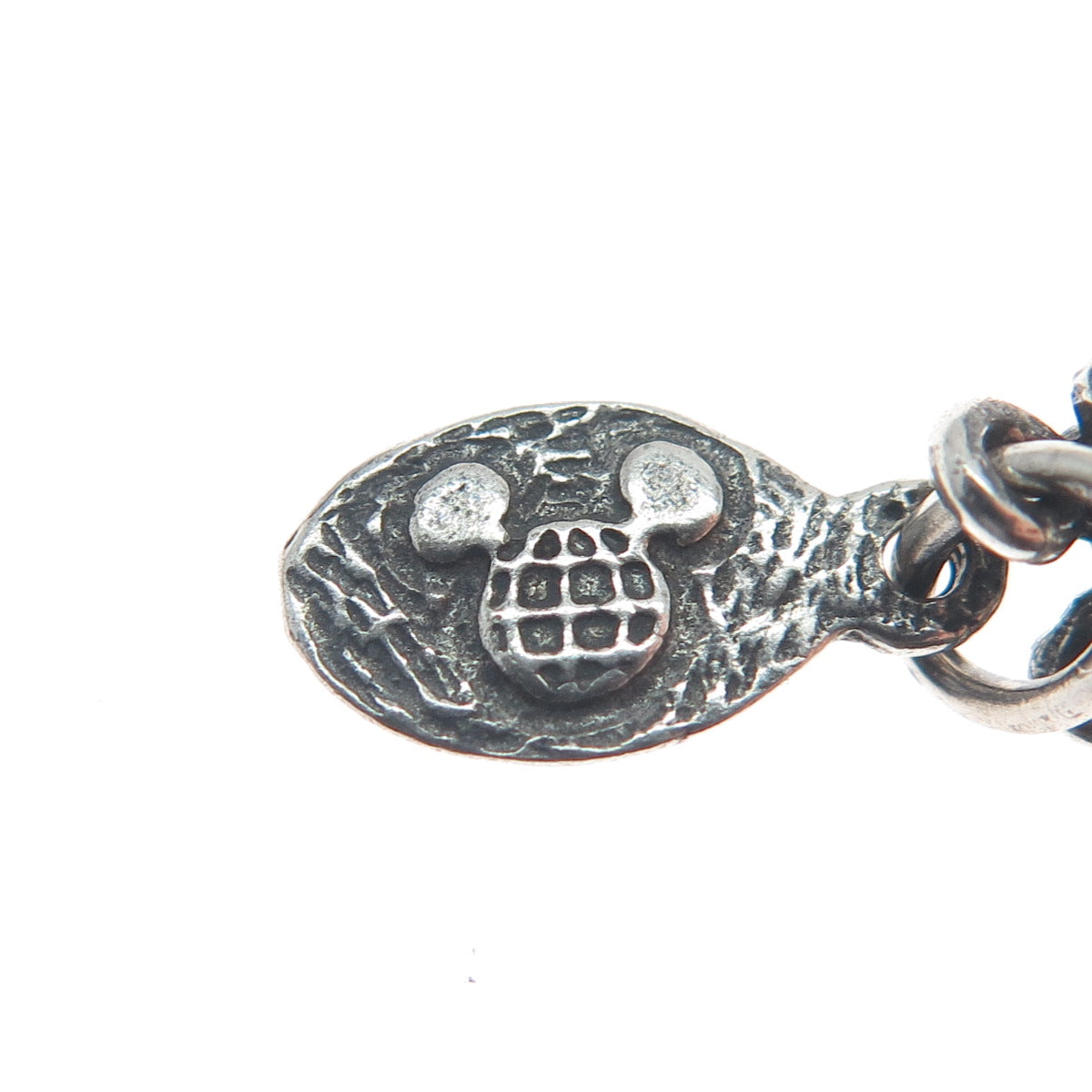 WALT DISNEY 925 Sterling Silver Vintage Minnie Mouse Minimalist 3D Charm Pendant