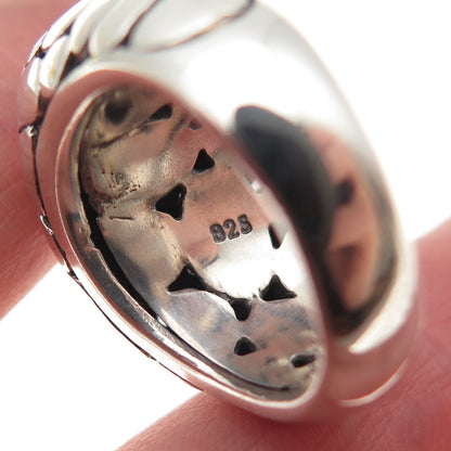 925 Sterling Silver Vintage Modernist Dotted Dome Ring Size 6