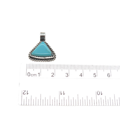 D. GUERRO Old Pawn 925 Sterling Silver Vintage Tyrone Turquoise Charm Pendant