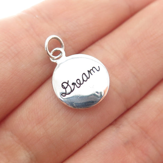 925 Sterling Silver Vintage Dream Minimalist Charm Pendant