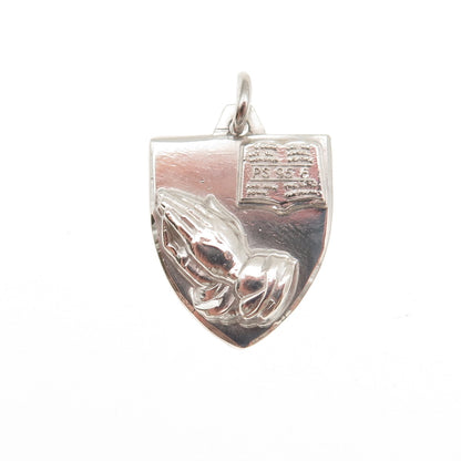 Hayward 925 Sterling Silver Vintage Prayer Hands Mini Charm Pendant