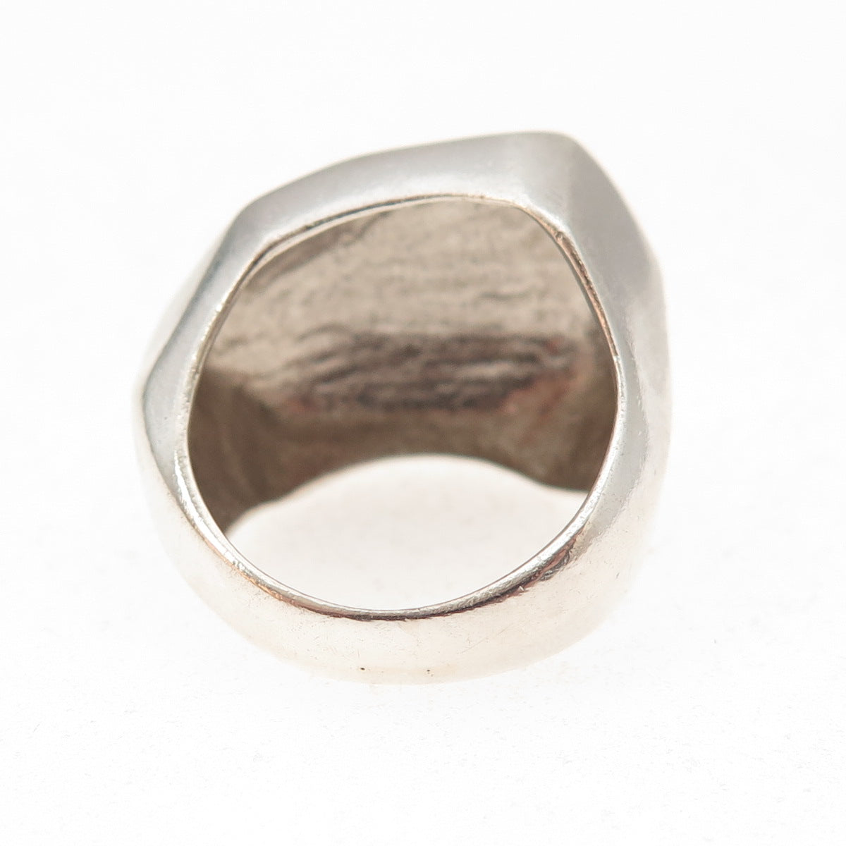 Nanis 925 Sterling Silver Vintage Modernist Dome Oxidized Ring Size 6