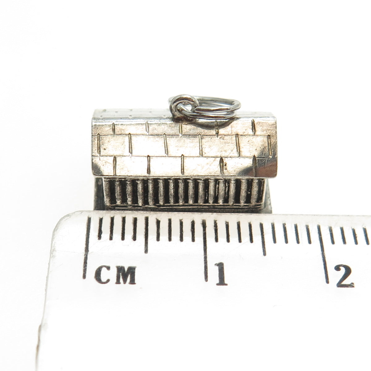 900 Silver Antique Greece Acropolis 3D Charm Pendant