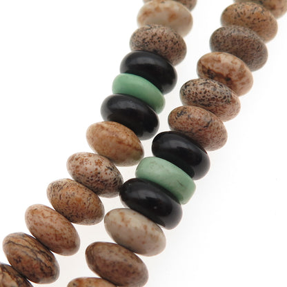Jay King Desert Rose 925 Sterling Vintage Jasper Onyx Turquoise Necklace 18-20"