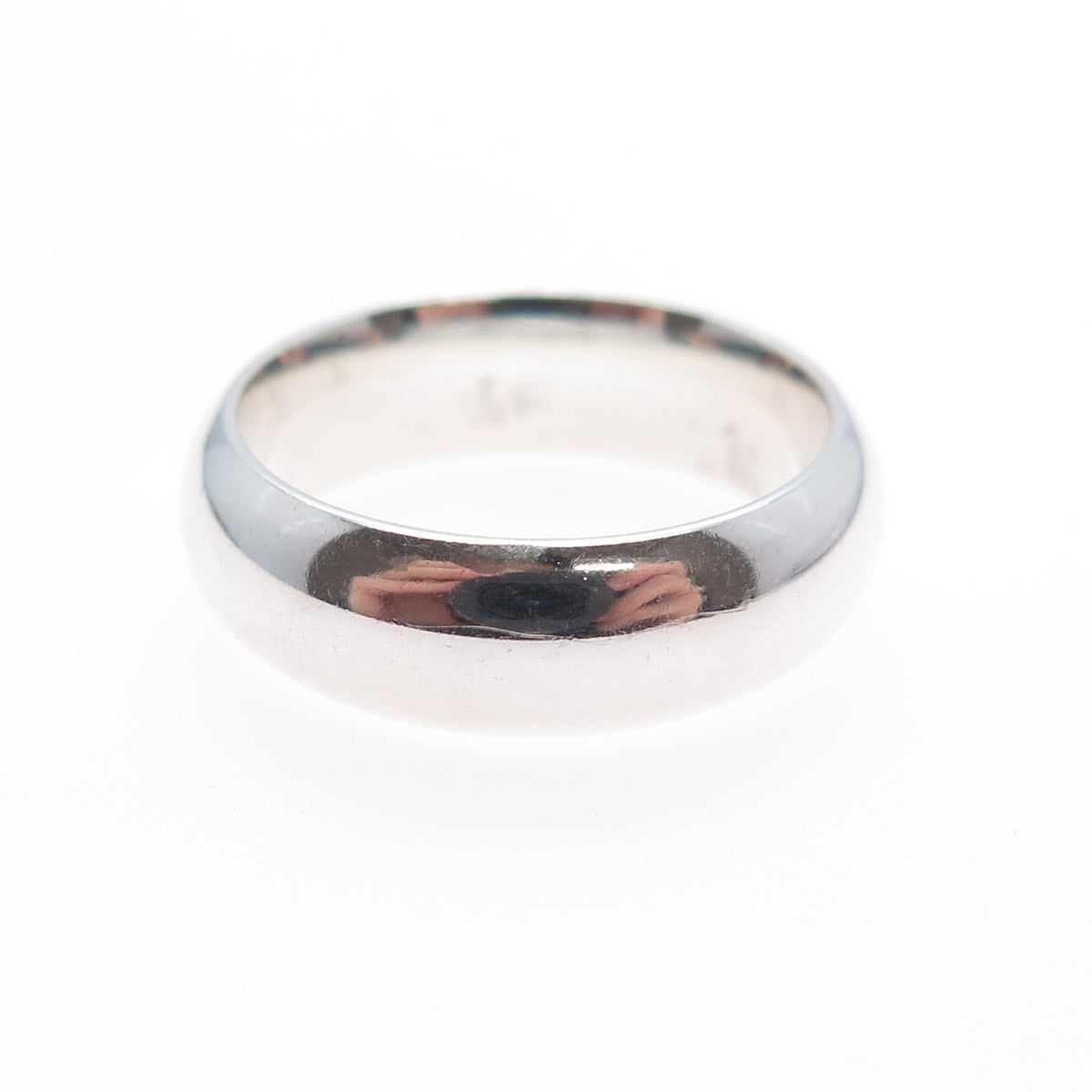 925 Sterling Silver Vintage Classic Wedding Band Ring Size 6