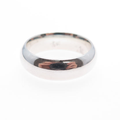 925 Sterling Silver Vintage Classic Wedding Band Ring Size 6