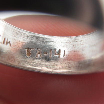 925 Sterling Silver Vintage Mexico Classic Wedding Band Ring Size 5.5