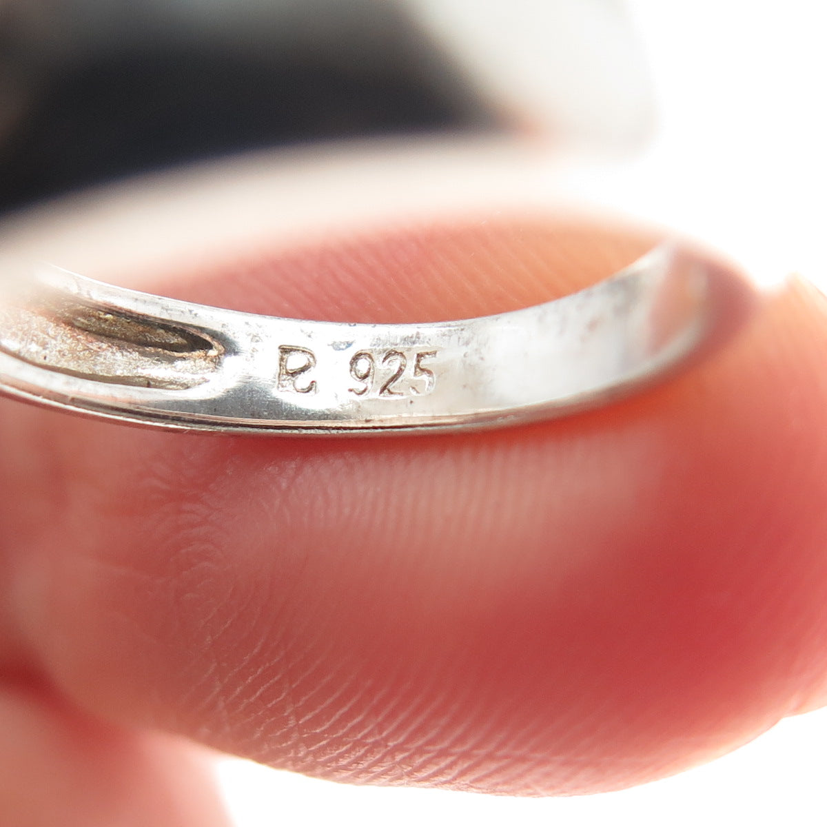 ROSS SIMONS 925 Sterling Silver Vintage Modernist Spiral Oxidized Ring Size 6.25