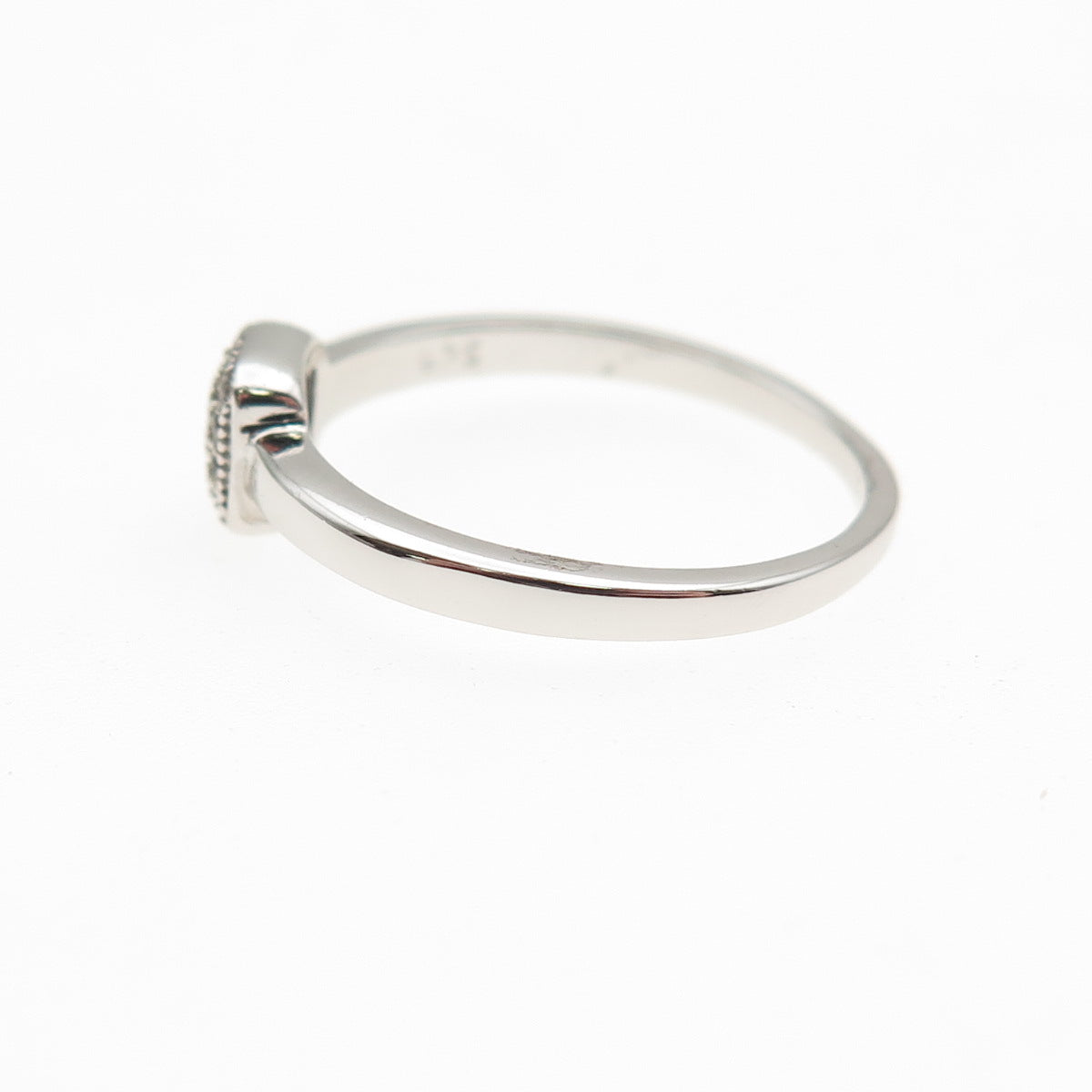 925 Sterling Silver Round-Cut C Z Engagement Ring Size 6