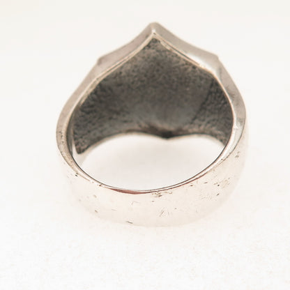 925 Sterling Silver Vintage Cross Oxidized Ring Size 11.5