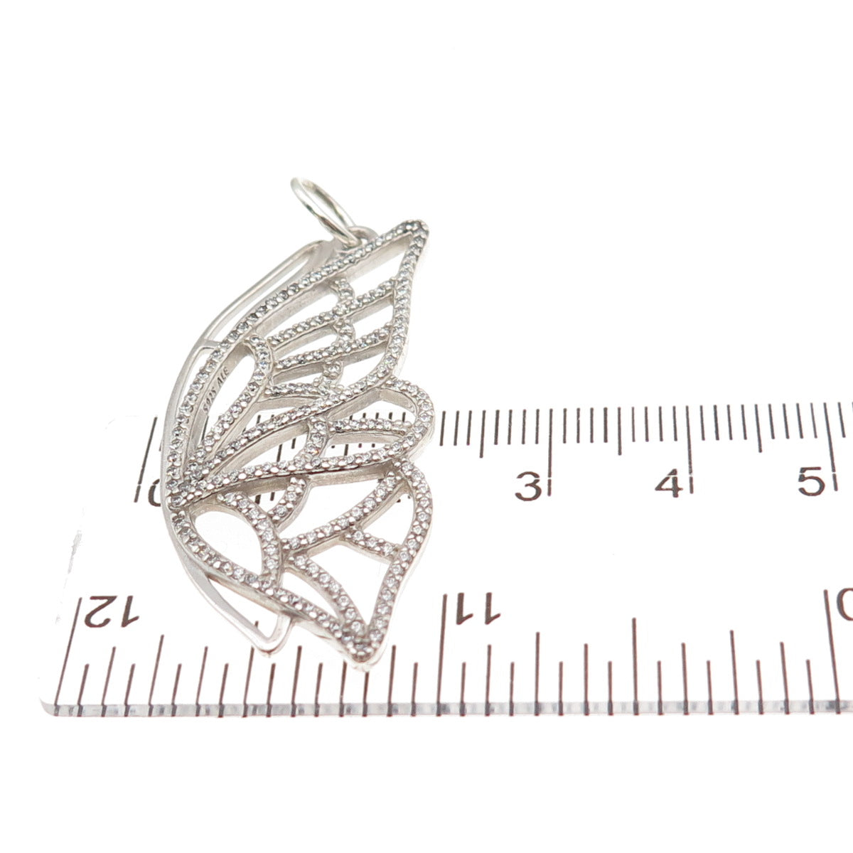 Pandora 925 Sterling Silver Round-Cut C Z Butterfly Pendant