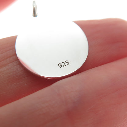 925 Sterling Silver Purple Pink Enamel Mom & Child Cat Heart Minimalist Pendant