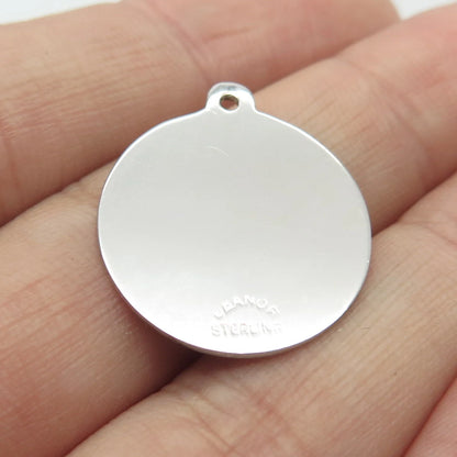 925 Sterling Silver Vintage Jeanor "I'll Never Stop Loving You" Pendant