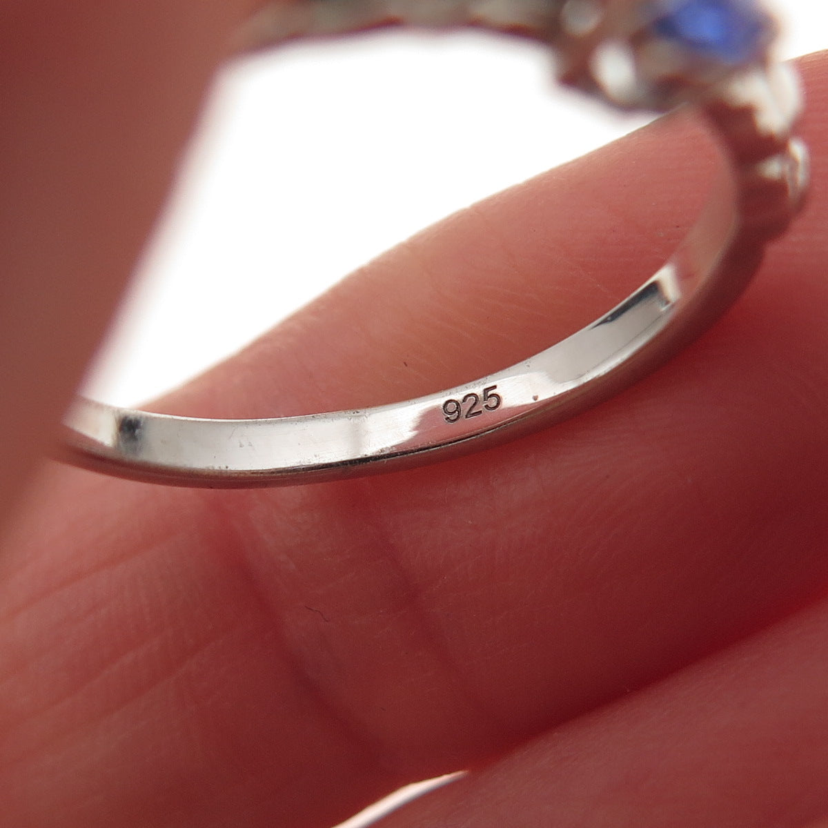 Chuck Clemency 925 Sterling Silver Real Oval-Cut Tanzanite Ring Size 8