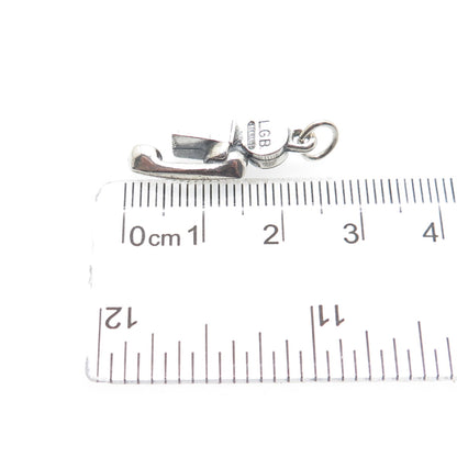 LGB BALFOUR Sterling Silver Vintage Rotary Pay Phone Minimalist Charm Pendant