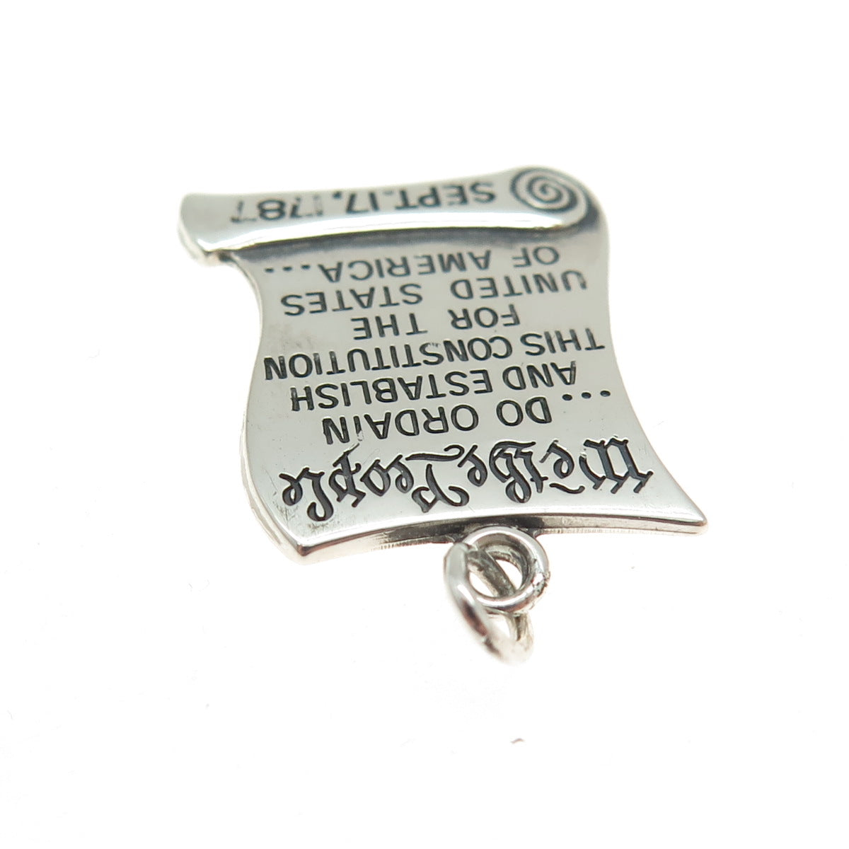 BATES & KLINKE 925 Sterling Vintage 1985 Washington D.C. US Constitution Pendant