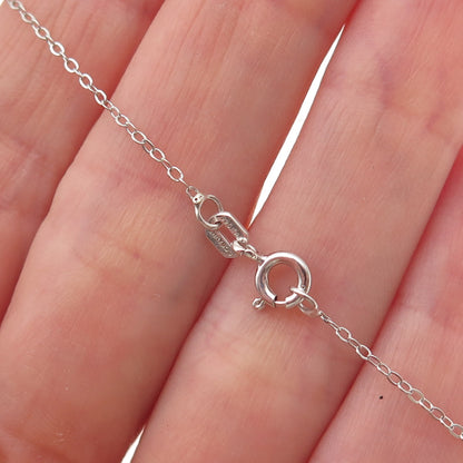 Chuck Clemency 925 Sterling Silver Real Tanzanite & Spinel Chain Necklace 20"
