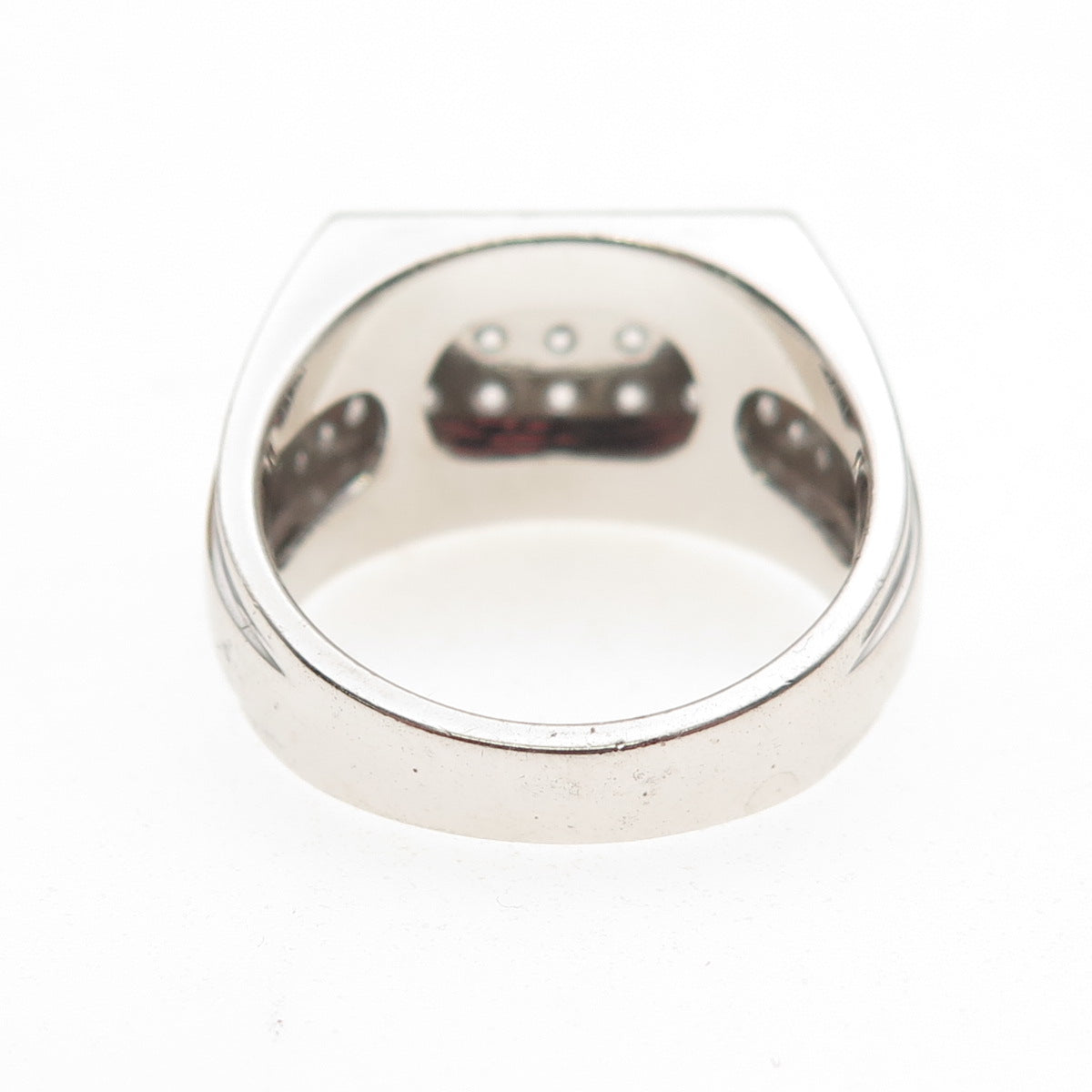 925 Sterling Silver Round-Cut C Z Sparkle Ring Size 10.25