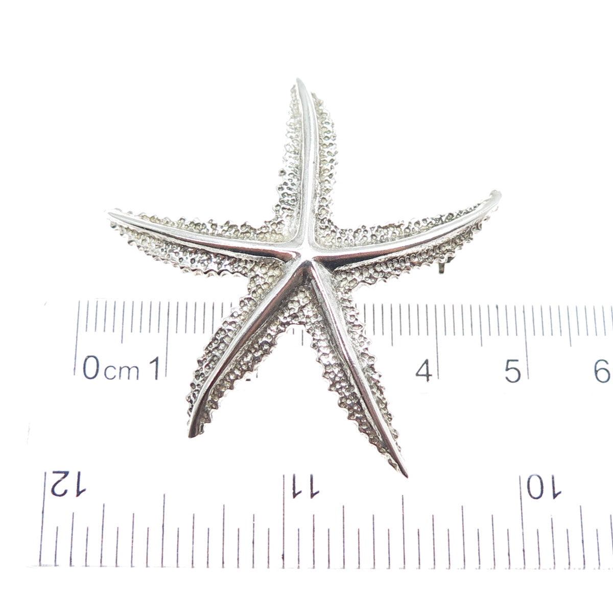 925 Sterling Silver Vintage Mexico Starfish Oxidized Pin Brooch