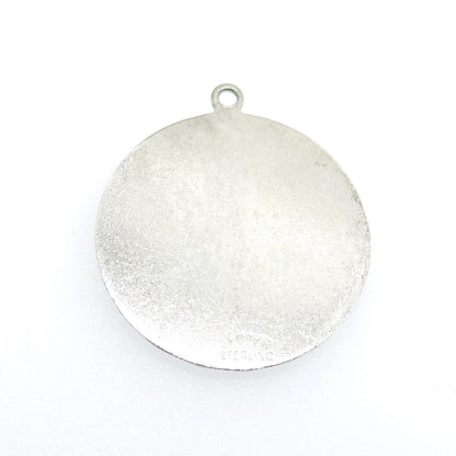 JEANOR 925 Sterling Silver Vintage 25th Anniversary Round Tag Pendant