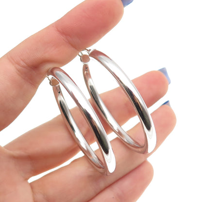 925 Sterling Silver Large Hoop Earrings