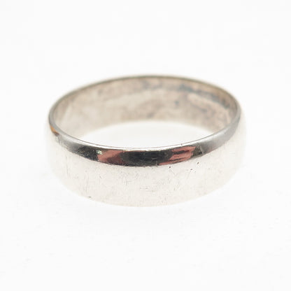 Wheeler Mfg 925 Sterling Silver Vintage Classic Wedding Band Ring Size 8
