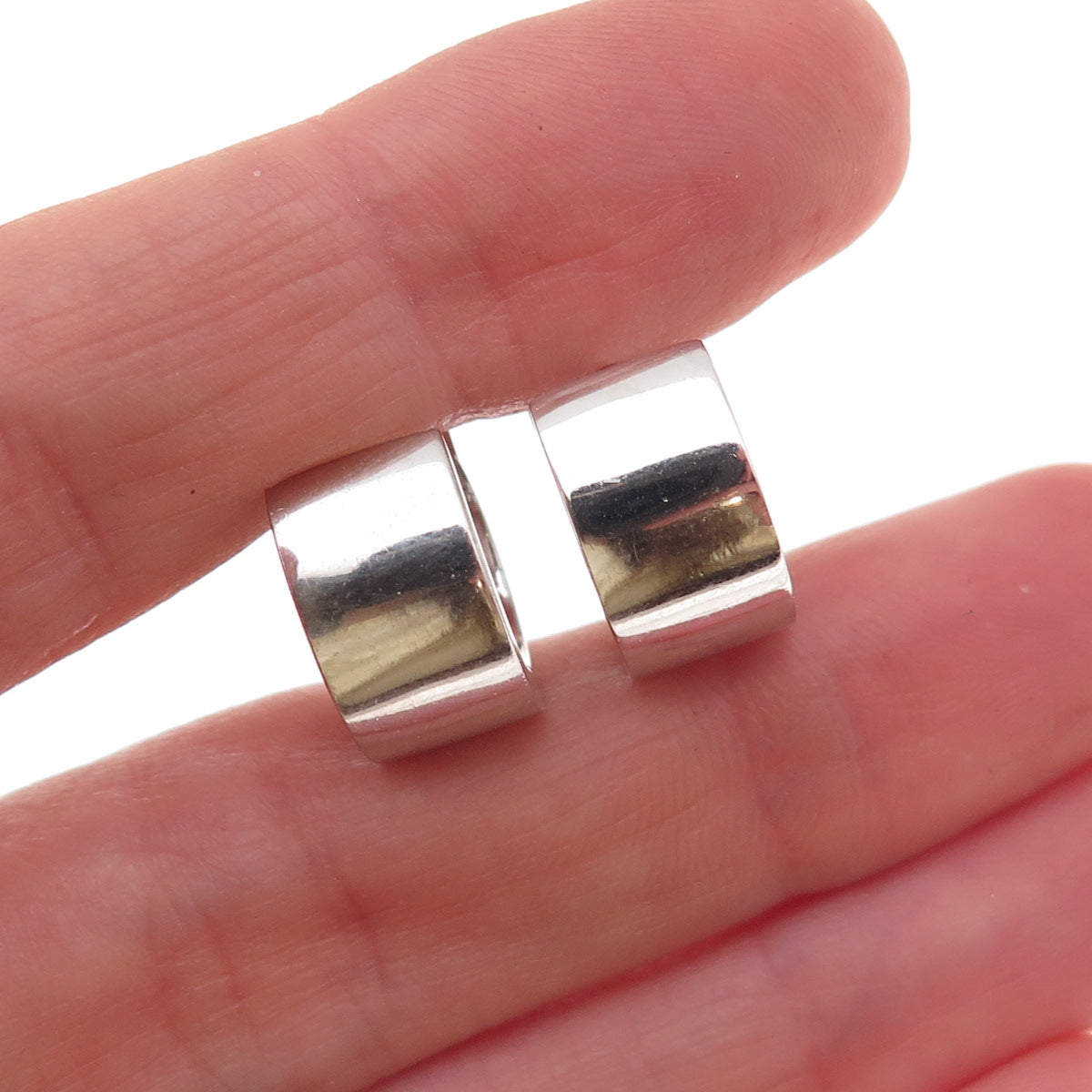 925 Sterling Silver Round-Cut C Z 4-Row Hoop Earrings