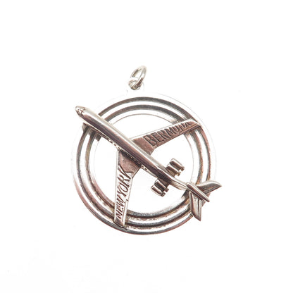 Payton Pepper & Sons Sterling Vintage '69 Birmingham NY Bermuda Airplane Pendant
